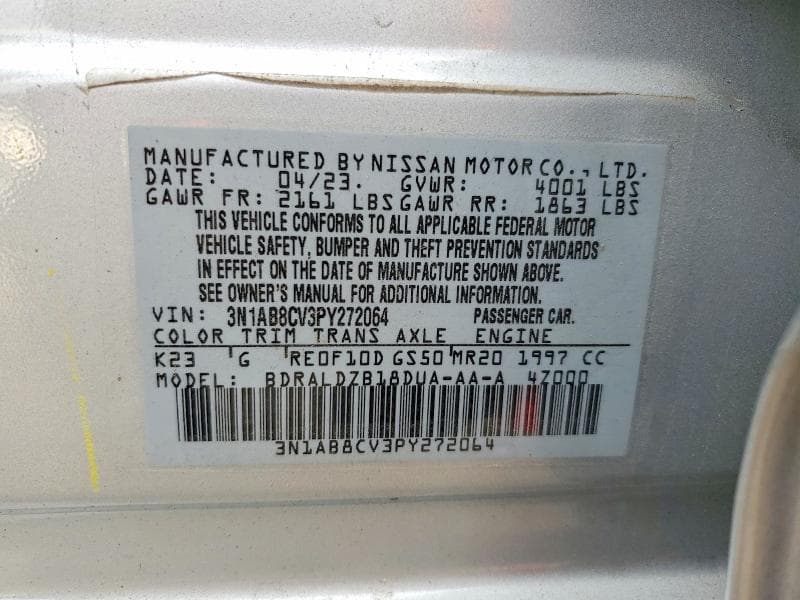 2023 NISSAN SENTRA SV 12