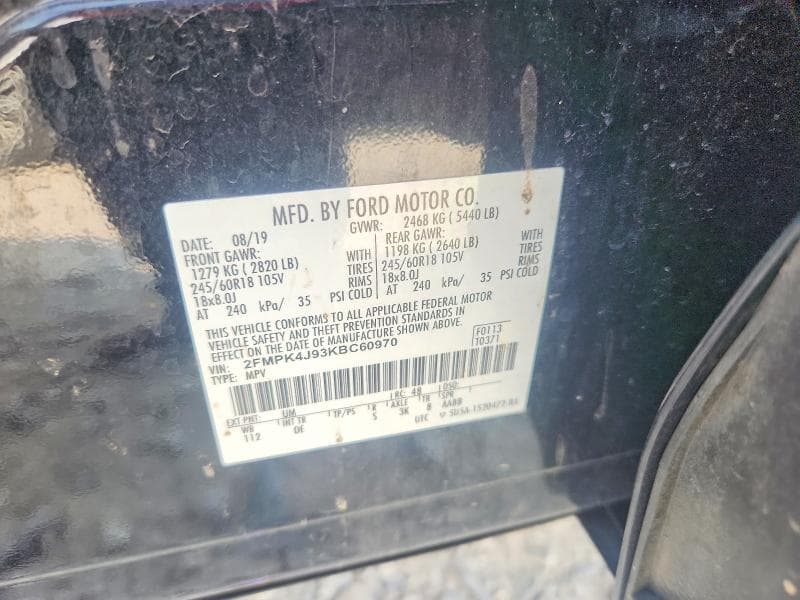 2019 FORD EDGE SEL 13
