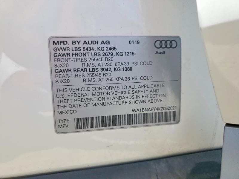 2019 AUDI Q5 PREMIUM PLUS 12