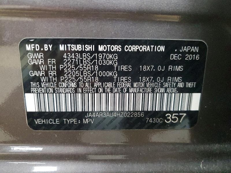 2017 MITSUBISHI OUTLANDER SPORT ES 13