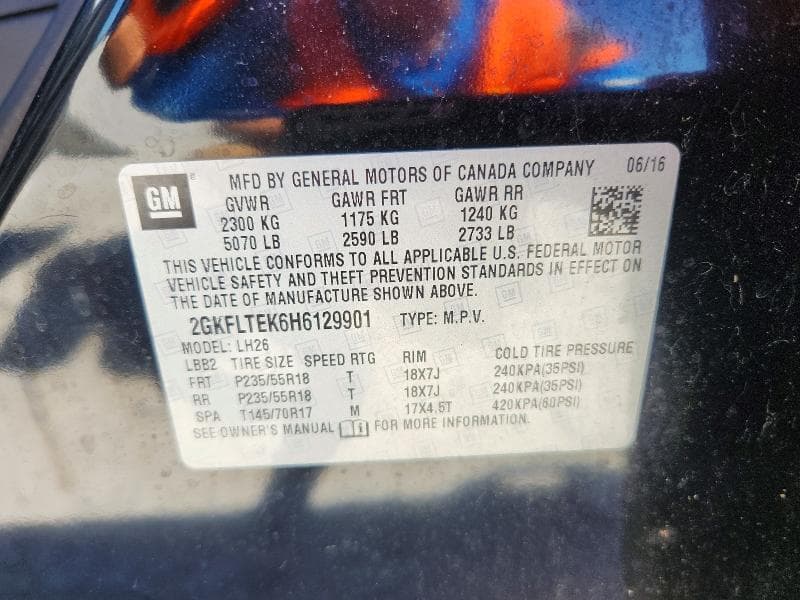 2017 GMC TERRAIN SLE 13