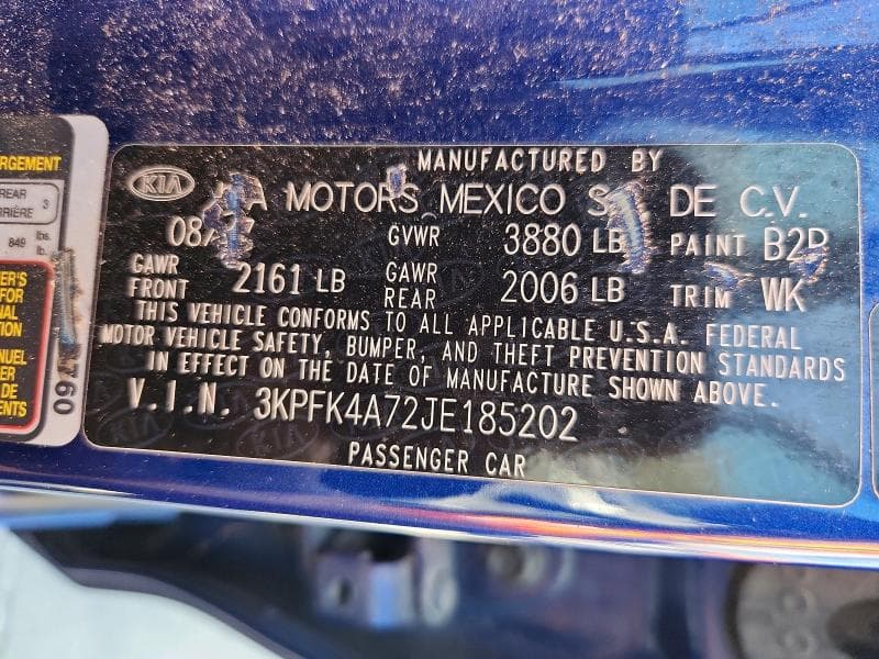 2018 KIA FORTE LX 13