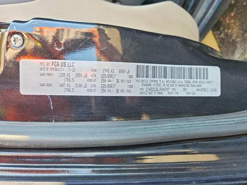 2018 DODGE GRAND CARAVAN SXT 14