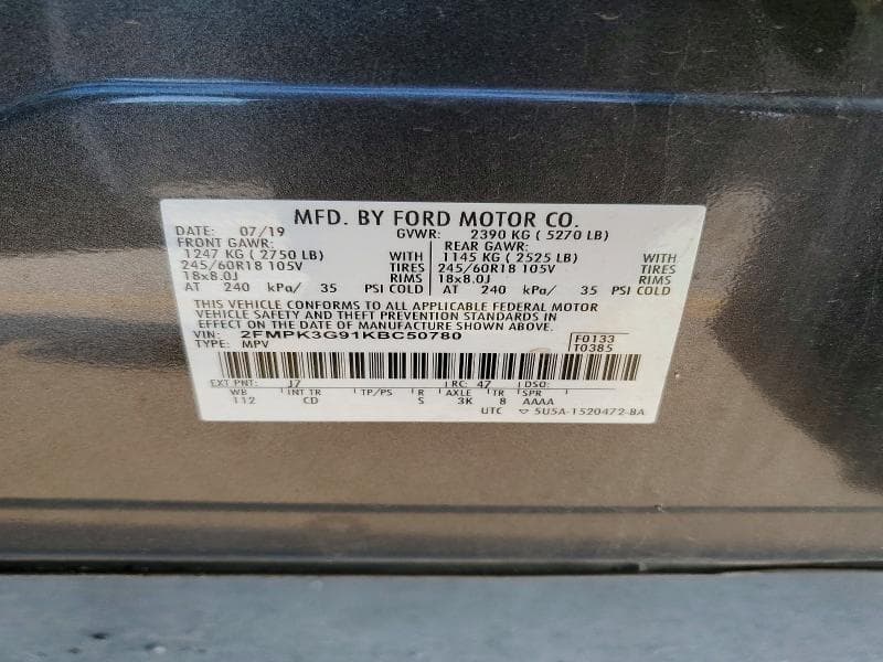 2019 FORD EDGE SE 13