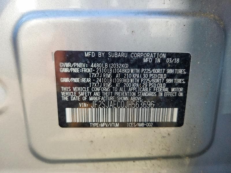2018 SUBARU FORESTER 2.5I PREMIUM 13