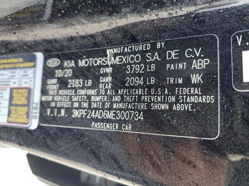 2021 KIA FORTE LXS 12