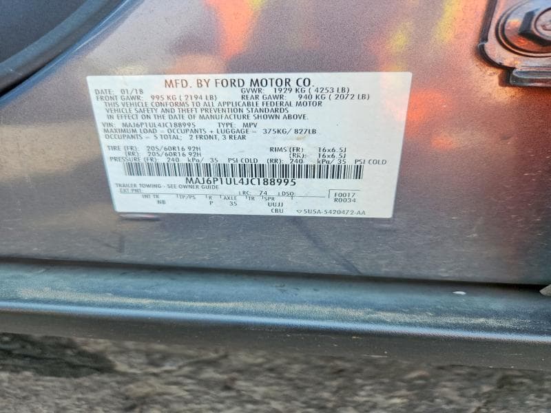2018 FORD ECOSPORT SE 12