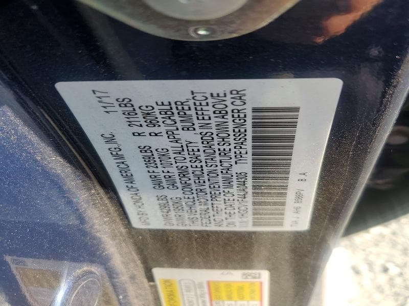 2018 HONDA ACCORD EX 12
