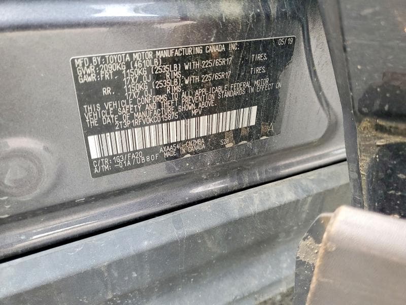 2019 TOYOTA RAV4 XLE 14