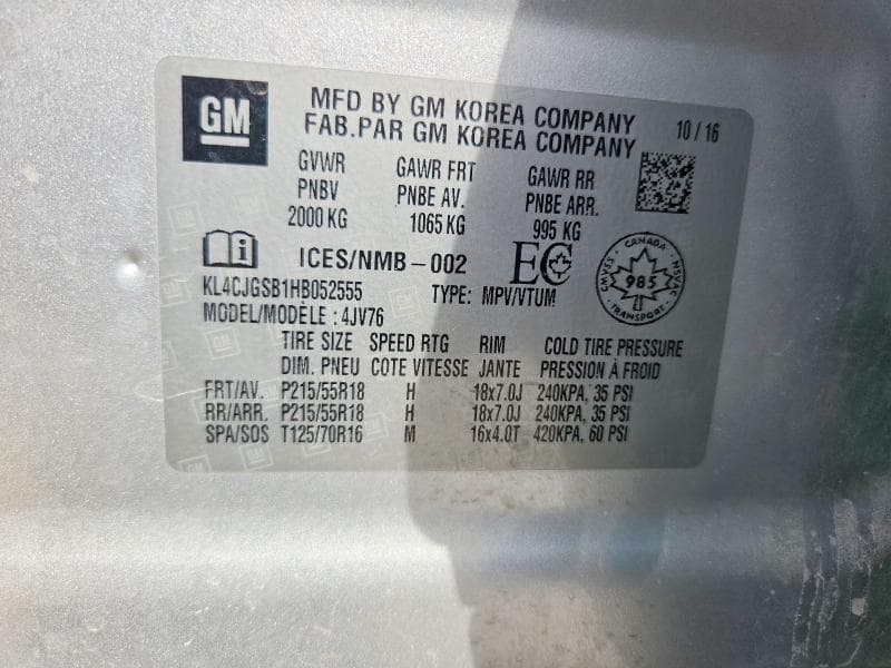2017 BUICK ENCORE ESSENCE 13