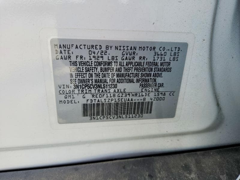 2022 NISSAN KICKS SV 13