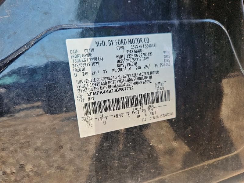 2018 FORD EDGE TITANIUM 14
