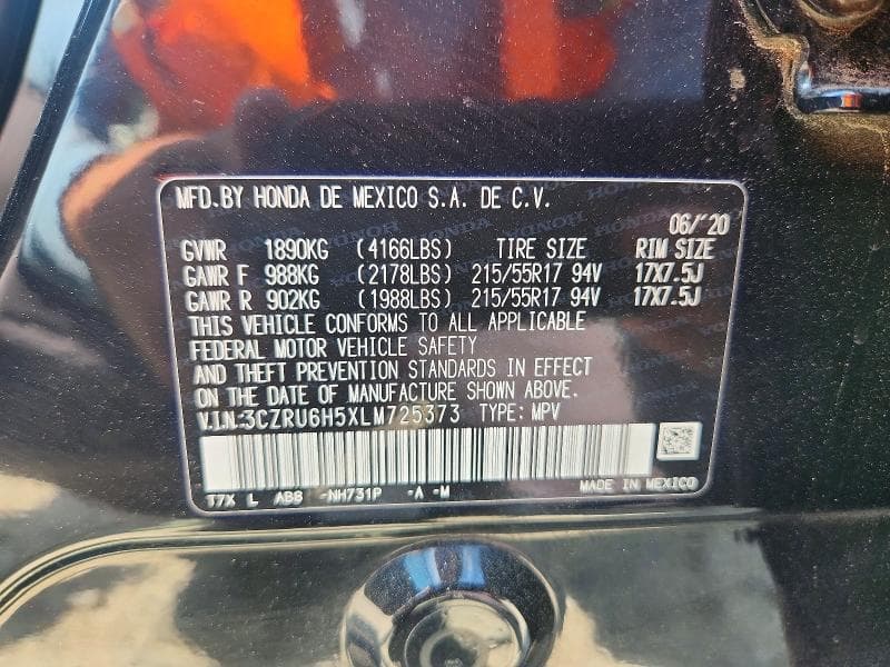 2020 HONDA HR-V EX 12