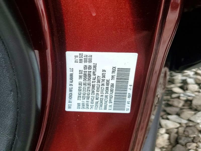 2018 HONDA RIDGELINE RTL 13