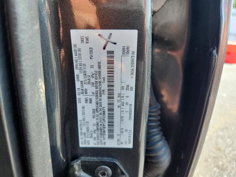2018 FORD F150 SUPERCREW 12