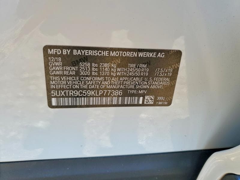 2019 BMW X3 XDRIVE30I 13