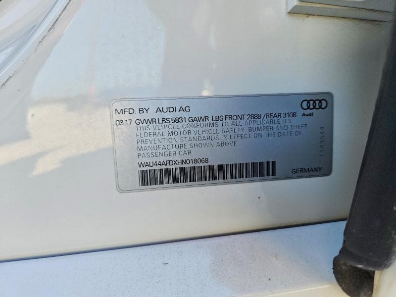2017 AUDI A8 L QUATTRO 12