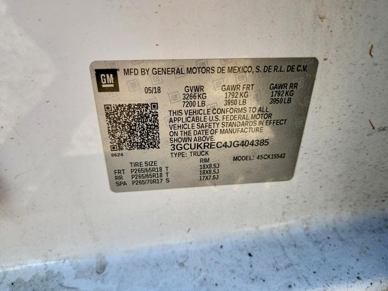 2018 CHEVROLET SILVERADO K1500 LT 12