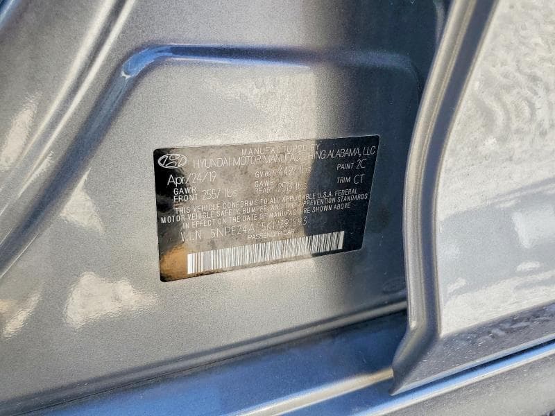 2019 HYUNDAI SONATA SE 12