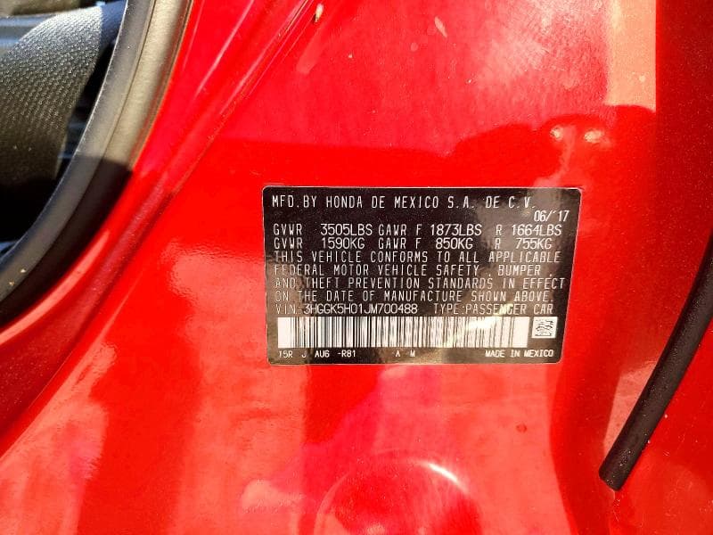 2018 HONDA FIT EX 14
