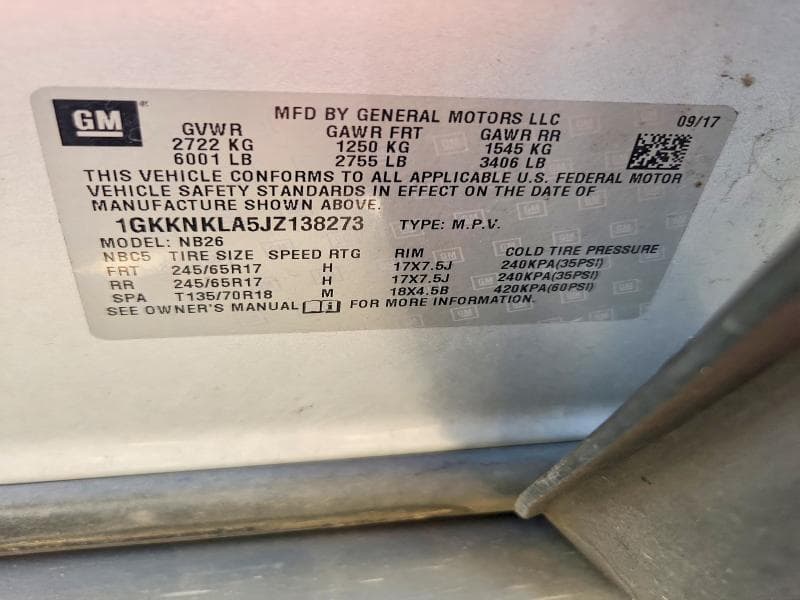 2018 GMC ACADIA SLE 13
