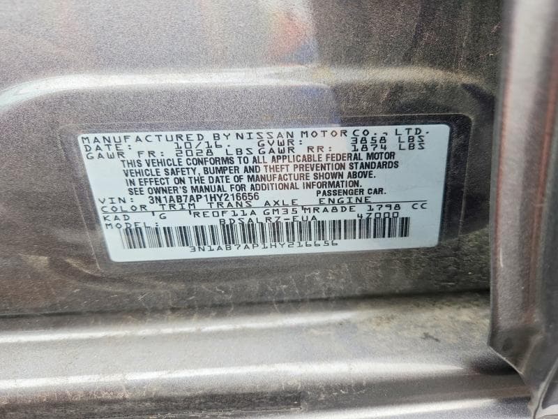 2017 NISSAN SENTRA SR 12