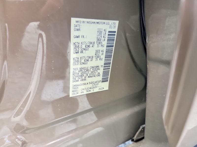 2020 NISSAN TITAN PRO-4X 12