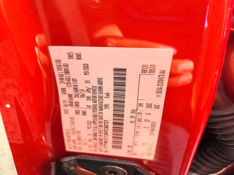 2019 FORD F150 SUPERCREW 12