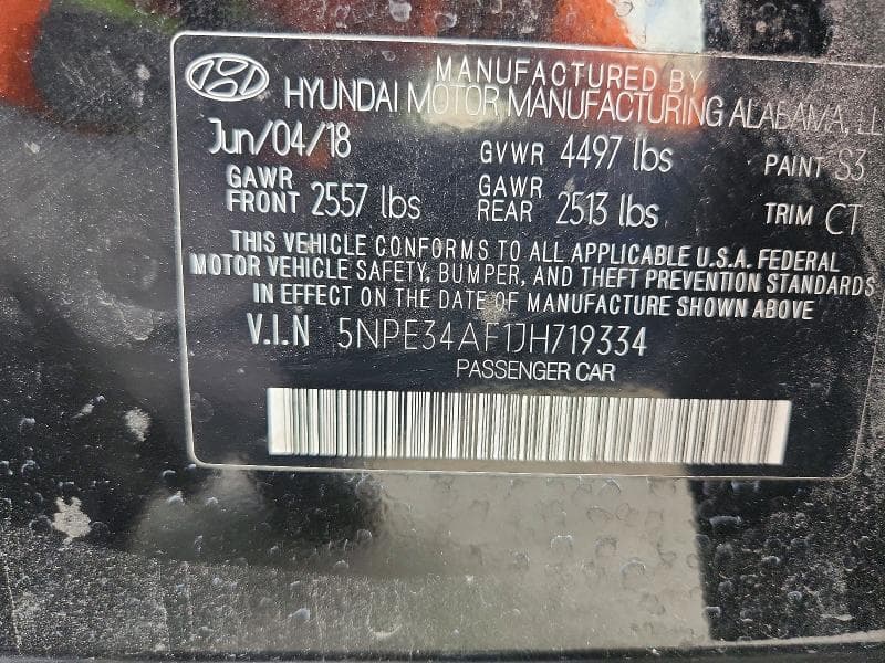 2018 HYUNDAI SONATA SEL+ 12