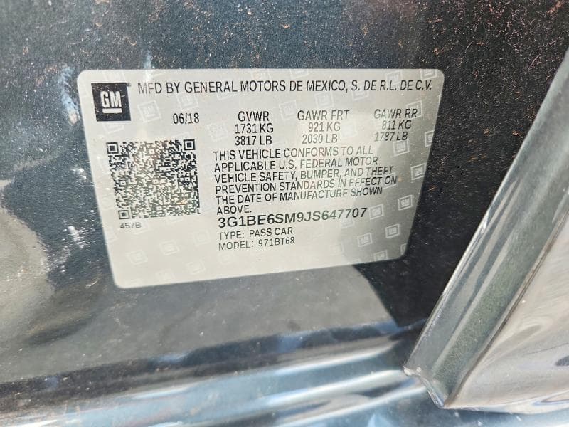 2018 CHEVROLET CRUZE LT 12