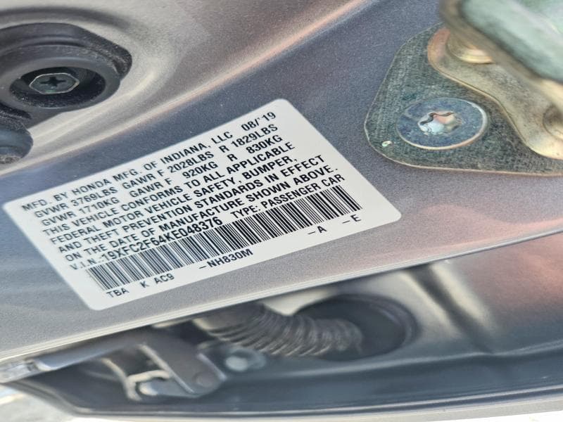 2019 HONDA CIVIC LX 12