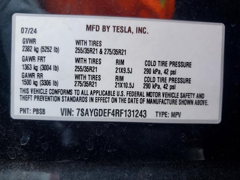 2024 TESLA MODEL Y 14