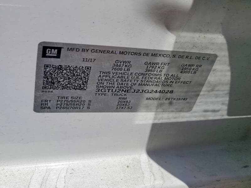 2018 GMC SIERRA K1500 SLT 12