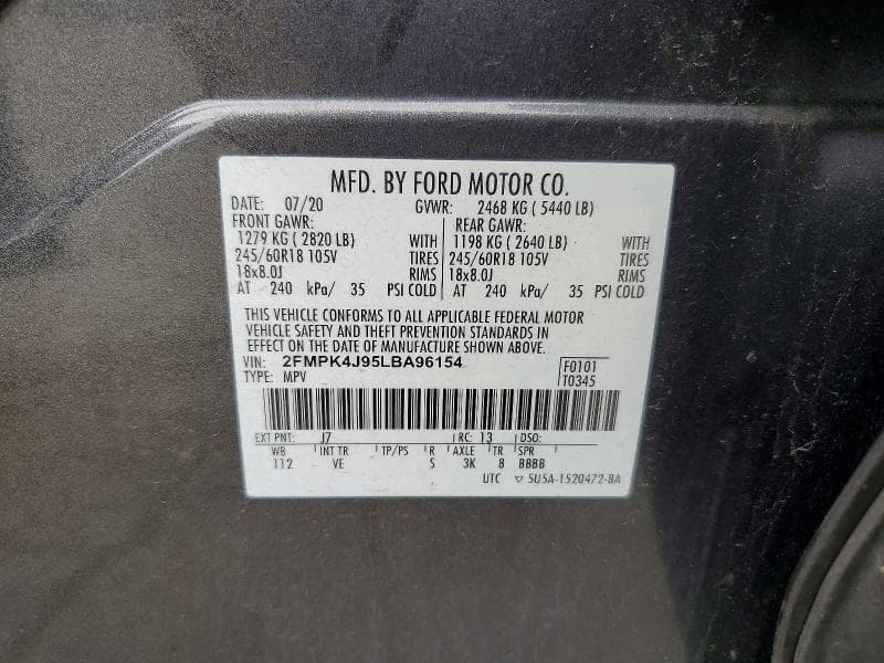 2020 FORD EDGE SEL 13