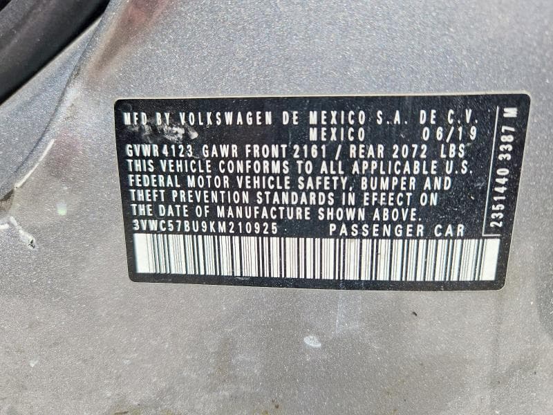 2019 VOLKSWAGEN JETTA S 12