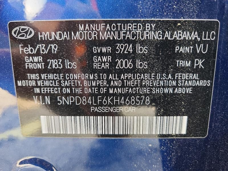 2019 HYUNDAI ELANTRA SEL 13