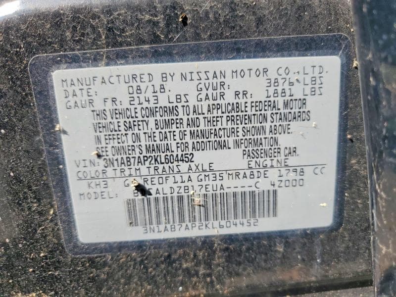 2019 NISSAN SENTRA SV 12