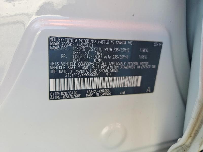 2017 TOYOTA RAV4 LIMITED 13
