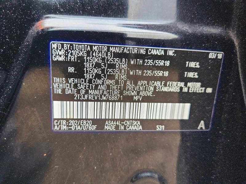 2018 TOYOTA RAV4 SE 13