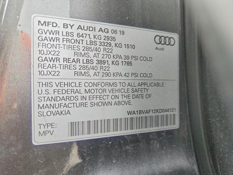 2019 AUDI Q8 PREMIUM PLUS 13