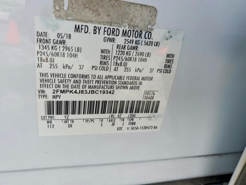 2018 FORD EDGE SEL 14