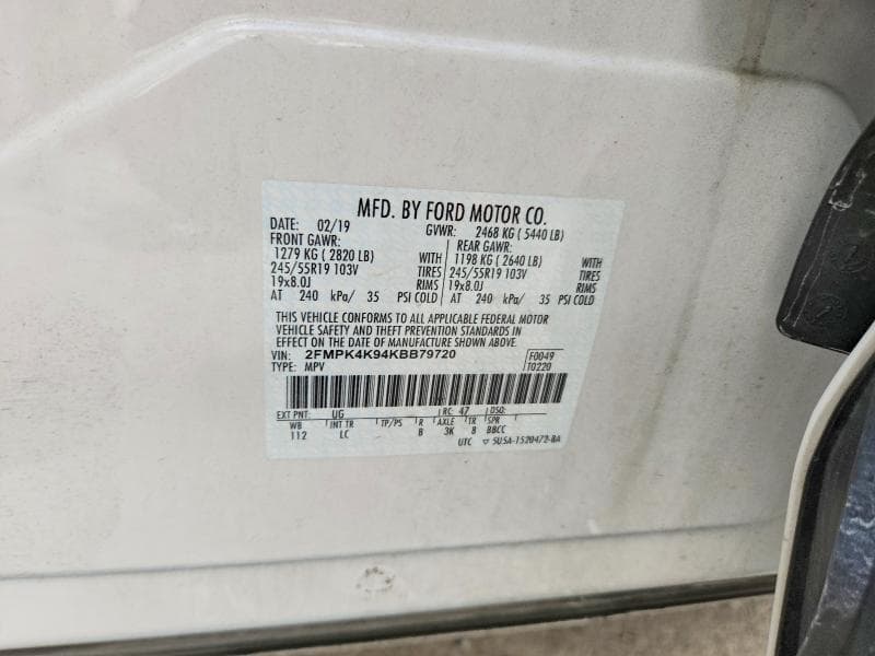 2019 FORD EDGE TITANIUM 12