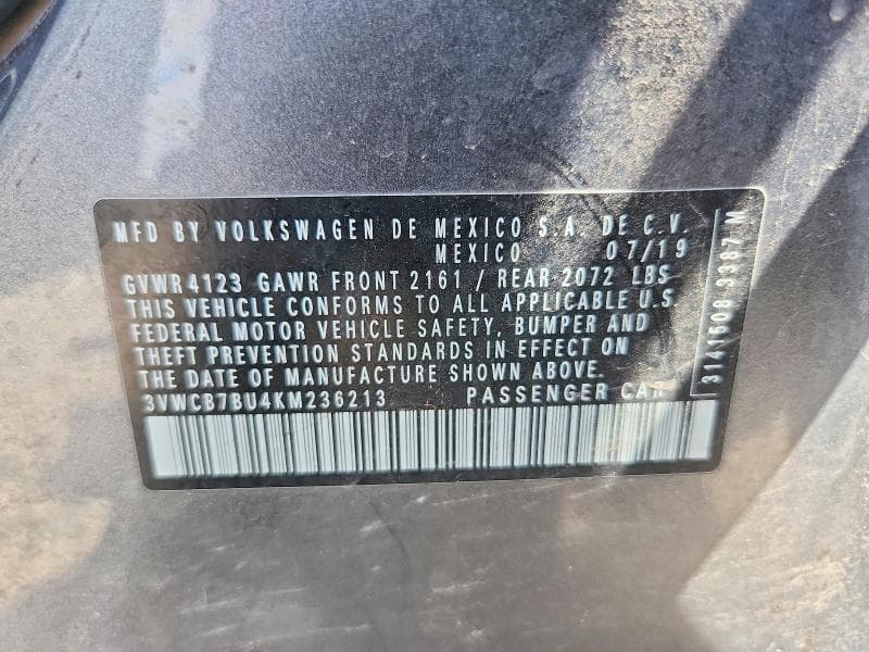 2019 VOLKSWAGEN JETTA S 12