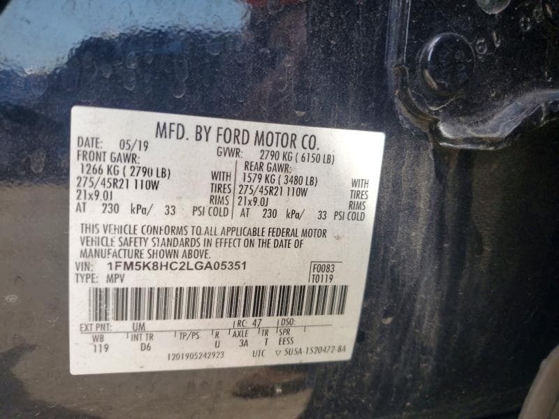 2020 FORD EXPLORER PLATINUM 14