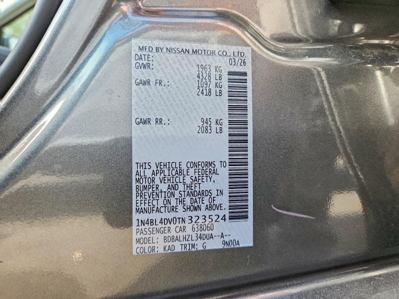 2026 NISSAN ALTIMA SV 12