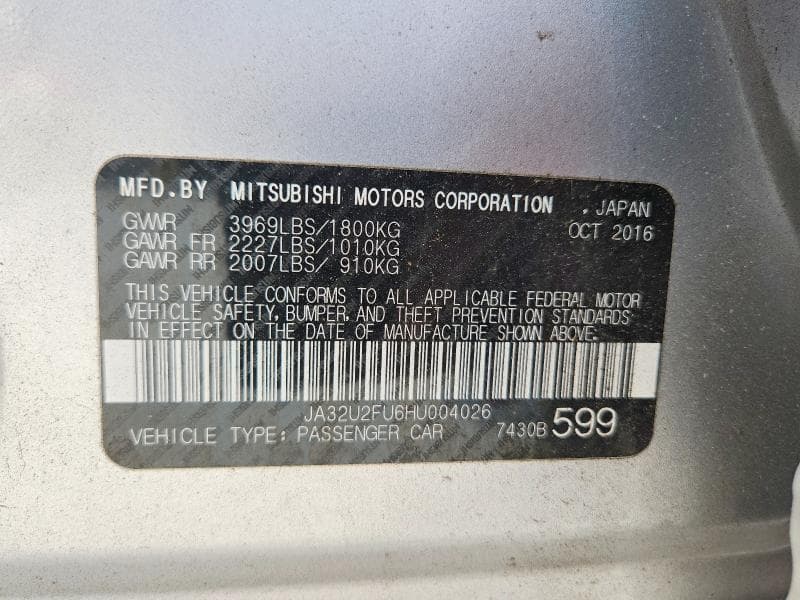 2017 MITSUBISHI LANCER ES 13