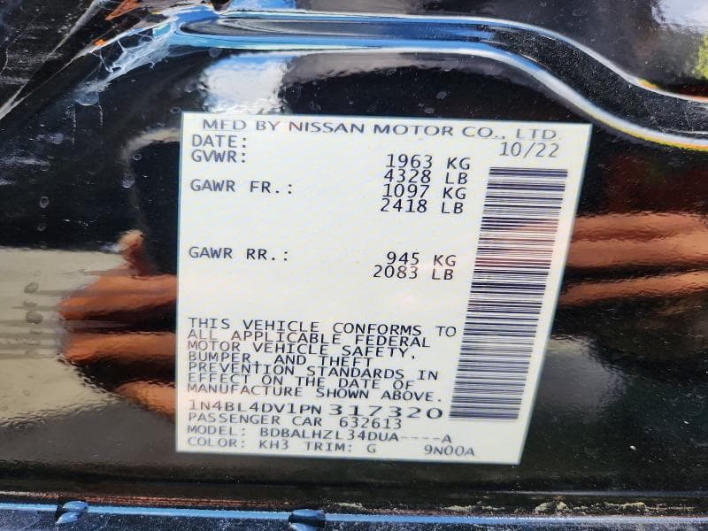 2023 NISSAN ALTIMA SV 13