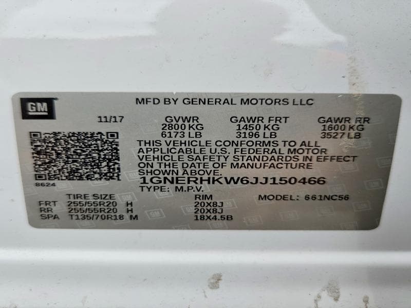 2018 CHEVROLET TRAVERSE LT 13