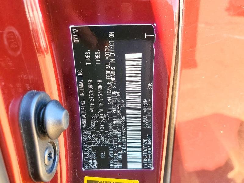 2017 TOYOTA HIGHLANDER LE 13