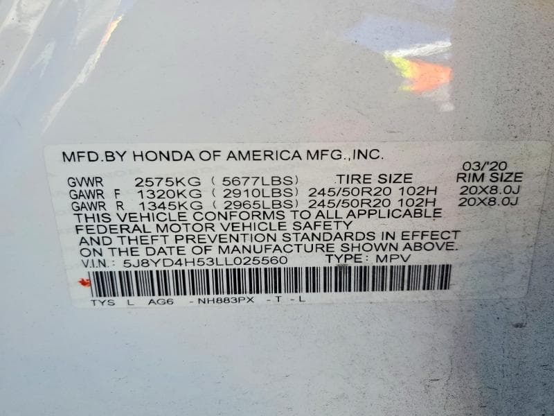2020 ACURA MDX TECHNOLOGY 13